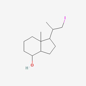 1-(1-Iodopropan-2-yl)-7a-methyl-1,2,3,3a,4,5,6,7-octahydroinden-4-ol