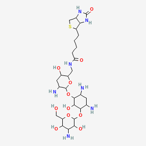 molecular formula C28H51N7O11S B12291137 Biotinyl Tobramycin Amide 