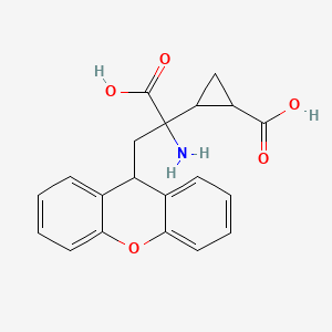 molecular formula C20H19NO5 B1229118 2-[1-amino-1-carboxy-2-(9H-xanthen-9-yl)ethyl]cyclopropane-1-carboxylic acid 