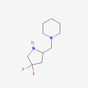 molecular formula C10H18F2N2 B12291189 1-[[(2S)-4,4-difluoropyrrolidin-2-yl]methyl]piperidine 