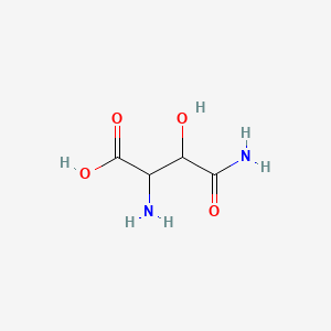 molecular formula C4H8N2O4 B12291197 2,4-Diamino-3-hydroxy-4-oxobutanoic acid CAS No. 89196-21-4