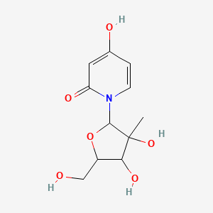 molecular formula C11H15NO6 B12291239 1-[3,4-Dihydroxy-5-(hydroxymethyl)-3-methyloxolan-2-yl]-4-hydroxypyridin-2-one 