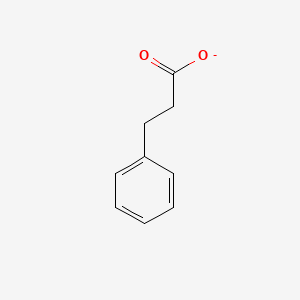 molecular formula C9H9O2- B1229125 3-Phenylpropionate 