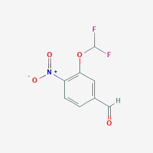 molecular formula C8H5F2NO4 B12291267 3-(Difluoromethoxy)-4-nitrobenzaldehyde 