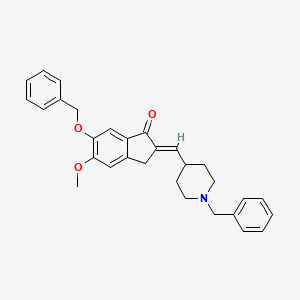 molecular formula C30H31NO3 B12291302 (2E)-2-[(1-benzylpiperidin-4-yl)methylidene]-5-methoxy-6-phenylmethoxy-3H-inden-1-one 