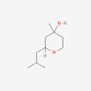 molecular formula C10H20O2 B1229131 テトラヒドロ-4-メチル-2-(2-メチルプロピル)-2H-ピラン-4-オール CAS No. 63500-71-0