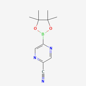 5-(4,4,5,5-Tetramethyl-1,3,2-dioxaborolan-2-YL)pyrazine-2-carbonitrile