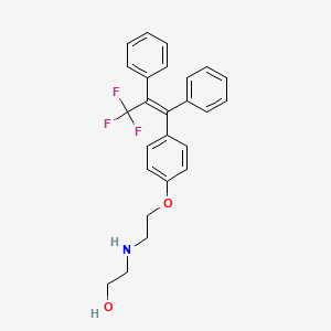 molecular formula C25H24F3NO2 B12291341 2-[2-[4-[(Z)-3,3,3-trifluoro-1,2-diphenylprop-1-enyl]phenoxy]ethylamino]ethanol 