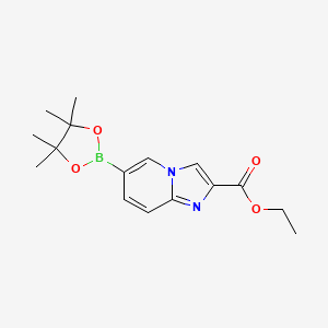 Ethyl 6-(4,4,5,5-tetramethyl-1,3,2-dioxaborolan-2-YL)imidazo[1,2-A]pyridine-2-carboxylate