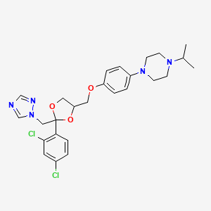 1-(4-{[2-(2,4-dichlorophenyl)-2-(1H-1,2,4-triazol-1-ylmethyl)-1,3-dioxolan-4-yl]methoxy}phenyl)-4-isopropylpiperazine