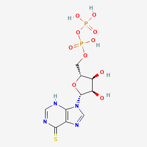 molecular formula C10H14N4O10P2S B1229139 6-Mercaptopurine ribonucleoside 5'-diphosphate CAS No. 805-63-0