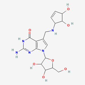 2-amino-5-[[(4,5-dihydroxycyclopent-2-en-1-yl)amino]methyl]-7-[3,4-dihydroxy-5-(hydroxymethyl)oxolan-2-yl]-3H-pyrrolo[2,3-d]pyrimidin-4-one