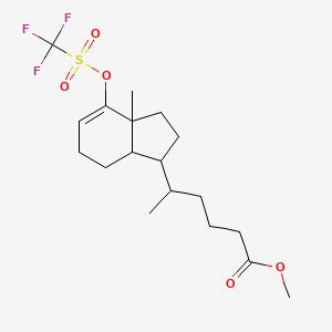 2,3,3a,6,7,7a-Hexahydro-5',7a-dimethyl-4-hydroxy-indene-(1R)-1'-pentanoic Acid Methyl Ester 4-O-Trifluoromethanesulfonate