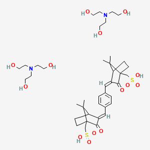 2-[bis(2-hydroxyethyl)amino]ethanol;[(3E)-3-[[4-[(Z)-[7,7-dimethyl-3-oxo-4-(sulfomethyl)-2-bicyclo[2.2.1]heptanylidene]methyl]phenyl]methylidene]-7,7-dimethyl-2-oxo-1-bicyclo[2.2.1]heptanyl]methanesulfonic acid