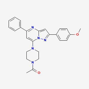 1-[4-[2-(4-Methoxyphenyl)-5-phenyl-7-pyrazolo[1,5-a]pyrimidinyl]-1-piperazinyl]ethanone