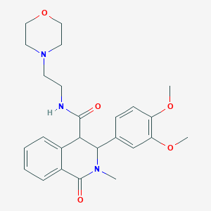 3-(3,4-dimethoxyphenyl)-2-methyl-N-[2-(4-morpholinyl)ethyl]-1-oxo-3,4-dihydroisoquinoline-4-carboxamide
