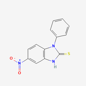 molecular formula C13H9N3O2S B1229168 5-nitro-1-phenyl-1H-1,3-benzodiazole-2-thiol CAS No. 733031-20-4