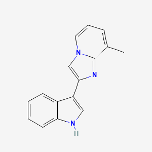 molecular formula C16H13N3 B1229169 2-(1H-indol-3-yl)-8-methylimidazo[1,2-a]pyridine 