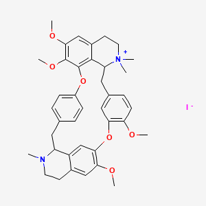 9,10,21,25-Tetramethoxy-15,15,30-trimethyl-7,23-dioxa-30-aza-15-azoniaheptacyclo[22.6.2.23,6.18,12.118,22.027,31.016,34]hexatriaconta-3(36),4,6(35),8(34),9,11,18(33),19,21,24,26,31-dodecaene;iodide