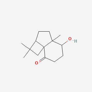 molecular formula C14H22O2 B1229173 5-hydroxy-2,2,4a-trimethyl-2a,3,4,5,6,7-hexahydro-1H-cyclobuta[i]inden-8-one 