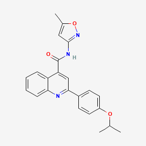 molecular formula C23H21N3O3 B1229175 N-(5-甲基-3-异恶唑基)-2-(4-丙-2-氧基苯基)-4-喹啉甲酰胺 