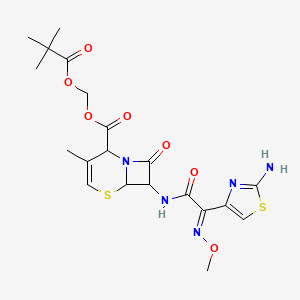 2,2-dimethylpropanoyloxymethyl 7-[[(2E)-2-(2-amino-1,3-thiazol-4-yl)-2-methoxyiminoacetyl]amino]-3-methyl-8-oxo-5-thia-1-azabicyclo[4.2.0]oct-3-ene-2-carboxylate