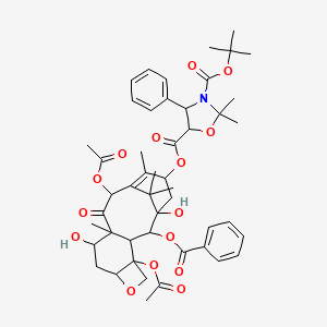 3-O-tert-butyl 5-O-(4,12-diacetyloxy-2-benzoyloxy-1,9-dihydroxy-10,14,17,17-tetramethyl-11-oxo-6-oxatetracyclo[11.3.1.03,10.04,7]heptadec-13-en-15-yl) 2,2-dimethyl-4-phenyl-1,3-oxazolidine-3,5-dicarboxylate