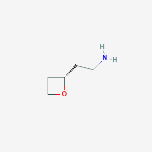 molecular formula C5H11NO B12291830 2-[(2S)-oxetan-2-yl]ethan-1-amine 