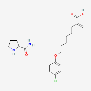 molecular formula C20H29ClN2O4 B12291859 8-(4-Chlorophenoxy)-2-methylideneoctanoic acid;pyrrolidine-2-carboxamide 