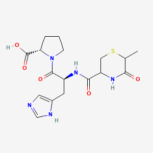 (2S)-1-[(2S)-3-(1H-imidazol-5-yl)-2-[(6-methyl-5-oxothiomorpholine-3-carbonyl)amino]propanoyl]pyrrolidine-2-carboxylic acid