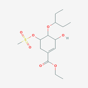 Ethyl 3-hydroxy-5-methylsulfonyloxy-4-pentan-3-yloxycyclohexene-1-carboxylate