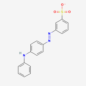 molecular formula C18H14N3O3S- B1229211 3-[(4-Anilinophenyl)diazenyl]benzene-1-sulfonate 