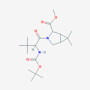 Methyl 3-[3,3-dimethyl-2-[(2-methylpropan-2-yl)oxycarbonylamino]butanoyl]-6,6-dimethyl-3-azabicyclo[3.1.0]hexane-2-carboxylate