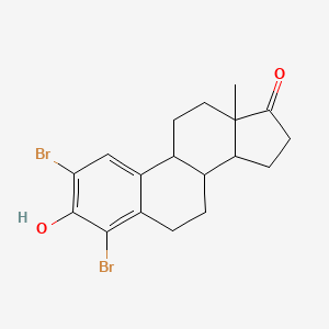 molecular formula C18H20Br2O2 B12292218 2,4-dibromo-3-hydroxy-13-methyl-7,8,9,11,12,14,15,16-octahydro-6H-cyclopenta[a]phenanthren-17-one 