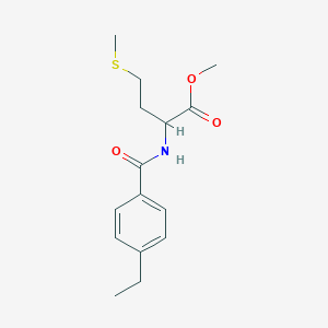 molecular formula C15H21NO3S B1229223 2-[[(4-Ethylphenyl)-oxomethyl]amino]-4-(methylthio)butanoic acid methyl ester 