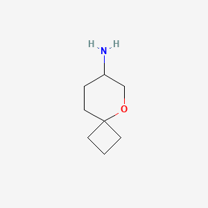 molecular formula C8H15NO B12292239 5-Oxaspiro[3.5]nonan-7-amine 