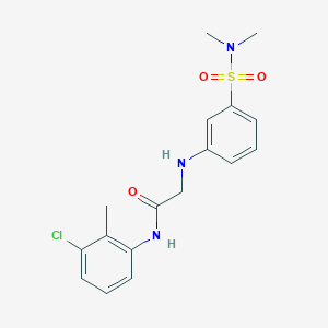 N-(3-chloro-2-methylphenyl)-2-[3-(dimethylsulfamoyl)anilino]acetamide