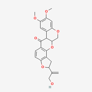 2-(2-Hydroxy-1-methyleneethyl)-8,9-dimethoxy-1,2-dihydrochromano[3,4-b]furano[2,3-h]chroman-6-one