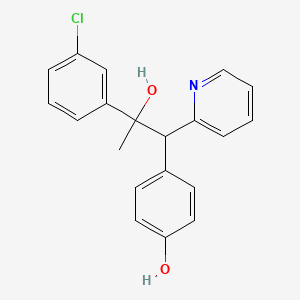 molecular formula C20H18ClNO2 B1229226 1-(3-Chlorophenyl)-2-(4-hydroxyphenyl)-1-methyl-2-(2-pyridine)ethanol CAS No. 58498-15-0