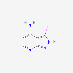 1H-Pyrazolo[3,4-b]pyridin-4-amine, 3-iodo-