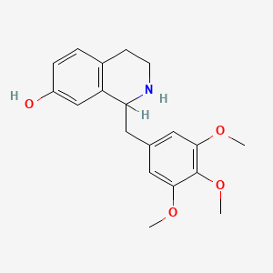 molecular formula C19H23NO4 B1229227 1-(3,4,5-Trimethoxybenzyl)-7-hydroxy-1,2,3,4-tetrahydroisoquinoline CAS No. 67950-91-8