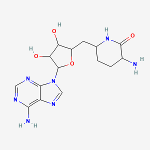 molecular formula C15H21N7O4 B12292275 Cyclosinefungin 