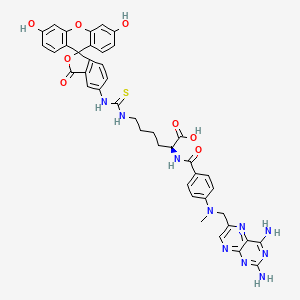 molecular formula C42H38N10O8S B1229235 Fluoresceinated methotrexate CAS No. 83953-11-1