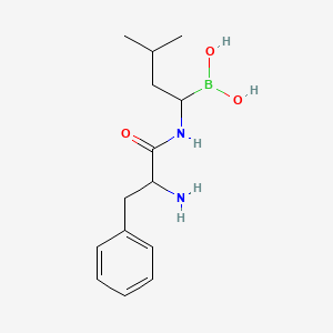 [(1R)-1-[(2S)-2-amino-3-phenylpropanamido]-3-methylbutyl]boronic acid