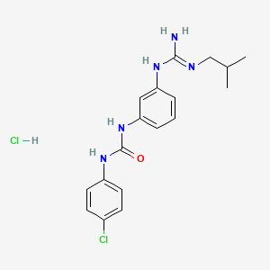 molecular formula C18H23Cl2N5O B1229245 1-(p-Chlorophenyl)-3-(m-3-isobutylguanidinophenyl)urea hydrochloride CAS No. 38787-32-5