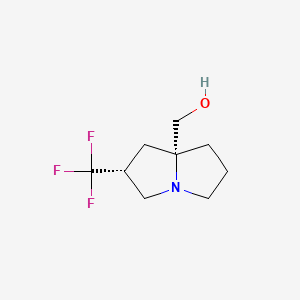 [rel-(2R,8R)-2-(trifluoromethyl)-1,2,3,5,6,7-hexahydropyrrolizin-8-yl]methanol