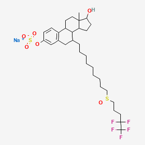 Sodium;[17-hydroxy-13-methyl-7-[9-(4,4,5,5,5-pentafluoropentylsulfinyl)nonyl]-6,7,8,9,11,12,14,15,16,17-decahydrocyclopenta[a]phenanthren-3-yl] sulfate