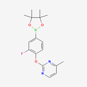 2-(2-Fluoro-4-(4,4,5,5-tetramethyl-1,3,2-dioxaborolan-2-yl)phenoxy)-4-methylpyrimidine