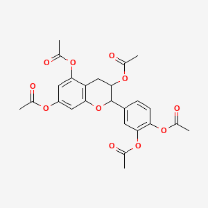 2-(3,4-Bis(acetoxy)phenyl)-3,4-dihydro-2H-1-benzopyran-3,5,7-triyltriacetate