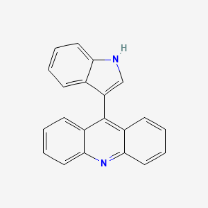 molecular formula C21H14N2 B1229253 9-(1H-吲哚-3-基)蒽 
